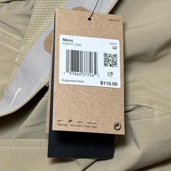 Nike Tour Repel Golf Joggers Pants 32 Limestone FD5717-250 NWT $110 MSRP - Picture 7 of 12